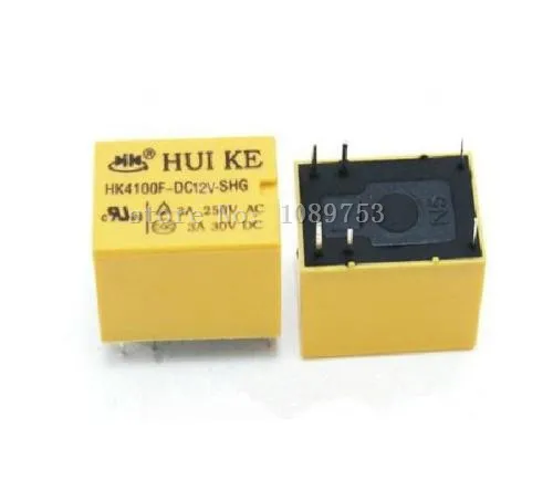 

20PCS 12V Relay HK4100F-DC12V-SHG 3A 250VAC 30VDC 6Pins