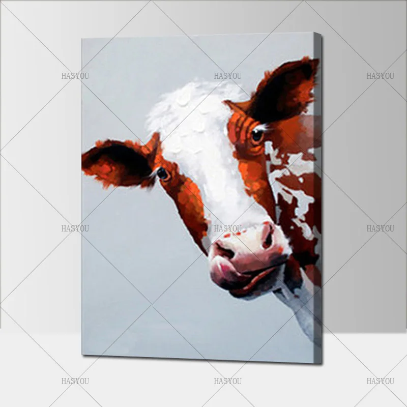 Cow-Oil-Painting-Hand-Painted-Animal-Canvas-Painting-Pictures-for-Sitting-Room-Decoration-Modern-Animal-Cow (3)