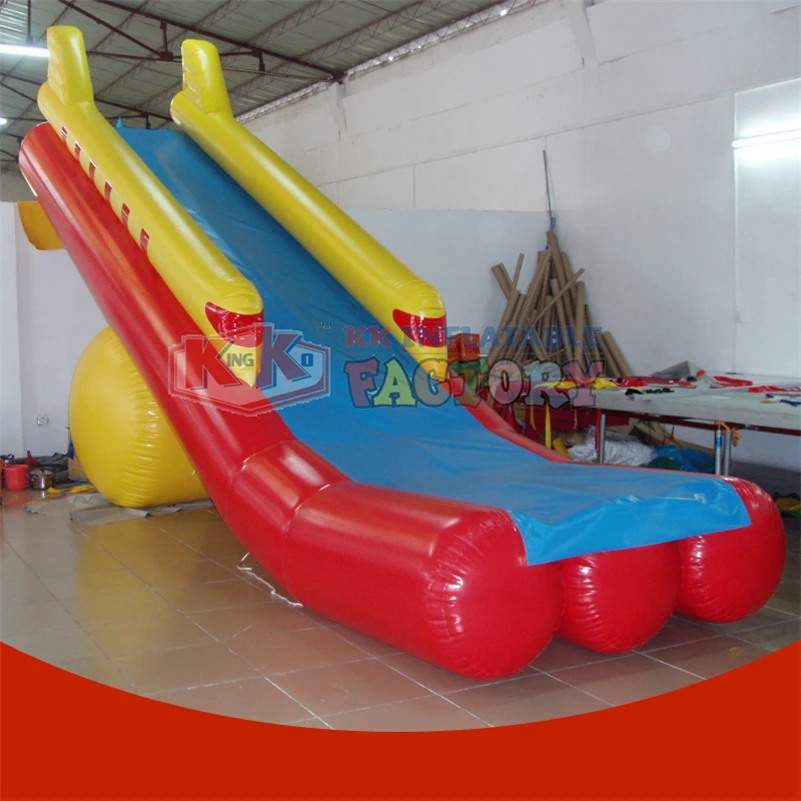 

KK Commercial Garde Rocket Floating Water Inflatable Yacht Water Slide For Boat