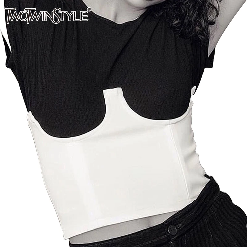 TWOTWINSTYLE Corset for Women Steampunk Clothing Bustier Bodice Sexy Corselet Female Underbust Crosets Outwear Tops Clothes New