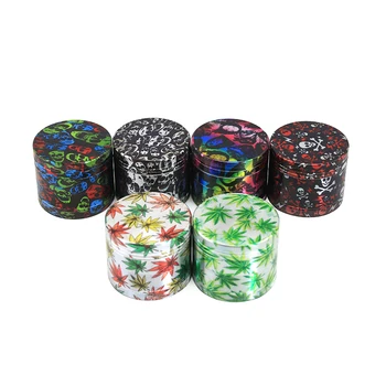 

GR156 Newest 4 Layers 50MM Color Printer Plane Shape Aluminum Alloy Metal Tobacco Crusher Portable Herb Grinder Weed