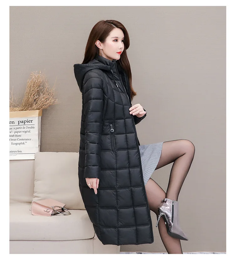 New Winter Jackets Women Plus Size 4XL Casual Hooded Warm Cotton Padded Coat Female Long Down Jacket Women Parkas Outerwear