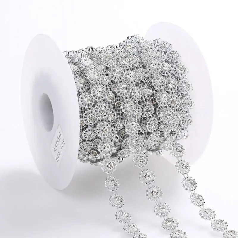 

Hot items! 10mm 10yards/lot Plating silver beads chain offer wholesale for sewing accessories