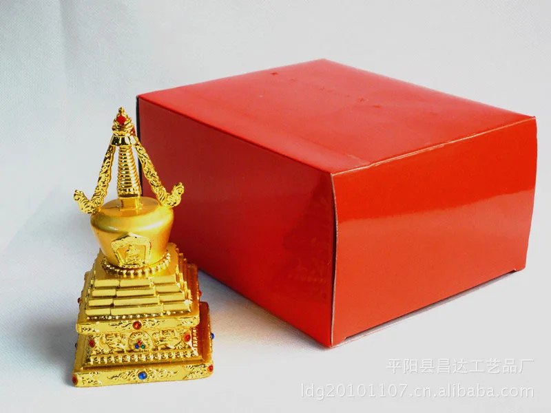 Украшение/алтарь Буддийские принадлежности/сплав золото ступа, башня Будды башня восемь наборов может быть установлен скрытый