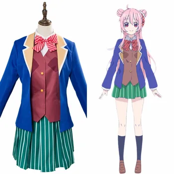 

[STOCK] 2018 Anime Happy Sugar Life Satou Matsuzaka School Uniform Cosplay Costume Full Set For Women Halloween Free Shipping