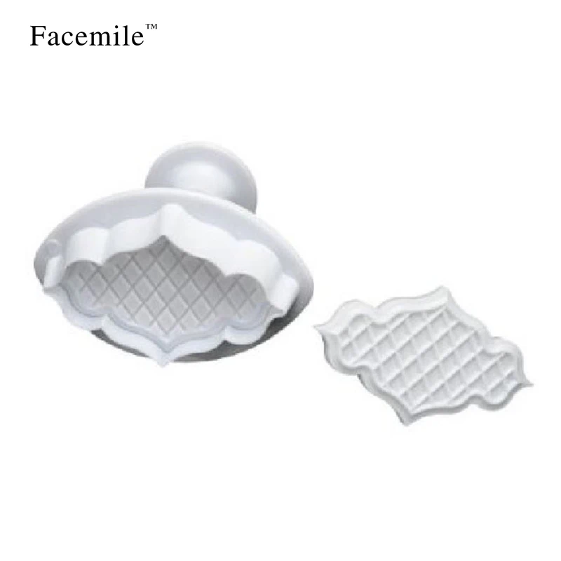 

Embossing Biscuit Diy Tools Sugar Grid Cookies Decorating Fondant Cake Plunger Cutter Baking Molds 02017