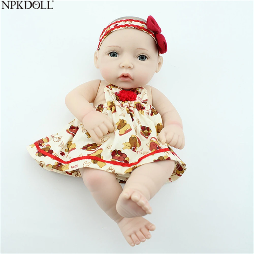 

NPKDOLL Reborn Dolls With Silicone Body Full Vinyl Mini Princess Doll 10 Inch Newborn Baby Girl Gifts Baby Toys Play House Toy