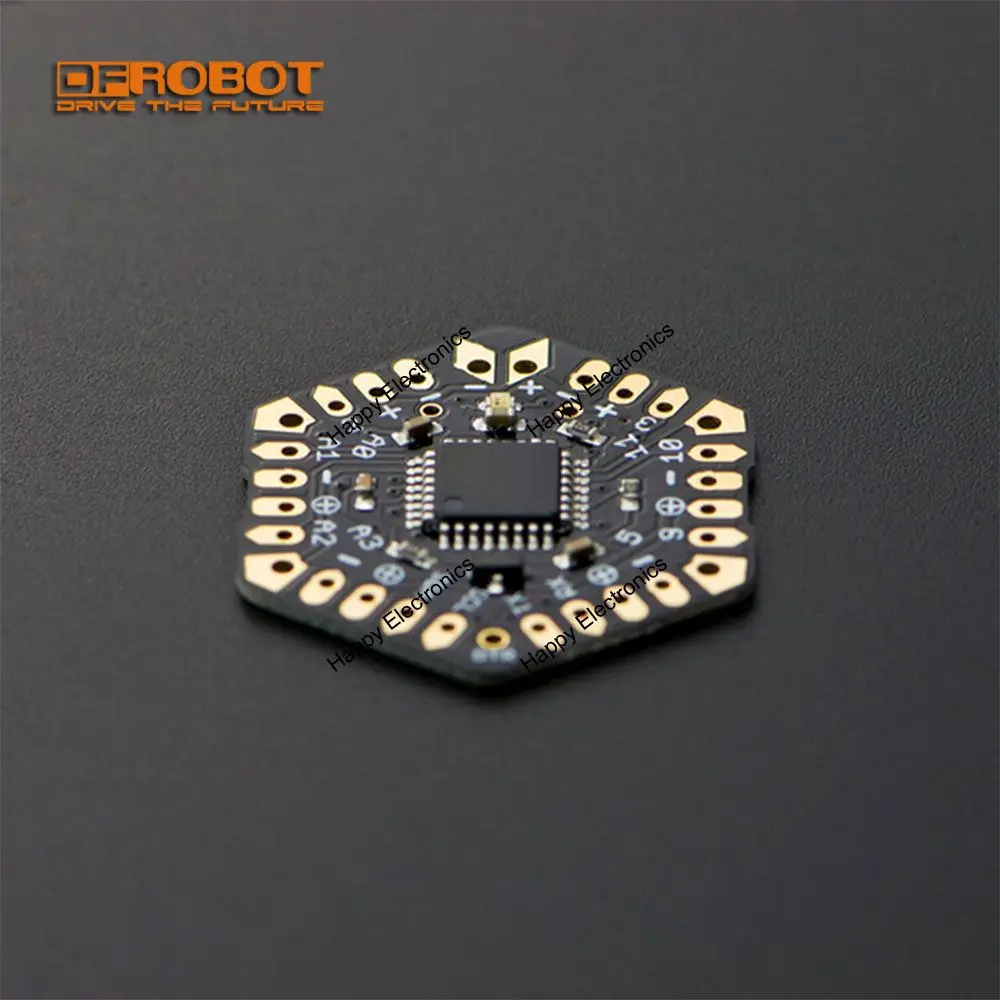 

DFRobot uHex Low Power Controller Atmega328P 2.7 to 5V with 14 GPIO 7 power ports 2 sleep-wake interface Compatible with Arduino