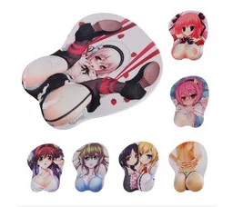 

circle pad High Quality Hot Sexy 3D Fantasy Big Soft Breast Hip Silicone Mouse Pad Japanese Anime Gaming 3D Breast Mouse Pad