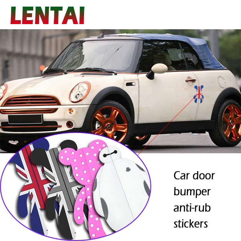 Наклейки на двери автомобиля лентай 1 пара антицарапающийся мультяшный Стайлинг