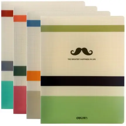 

1 pc daily memos cute hard copybook PVC cover A5 60 sheets spiral notebook composition book Deli HA56002