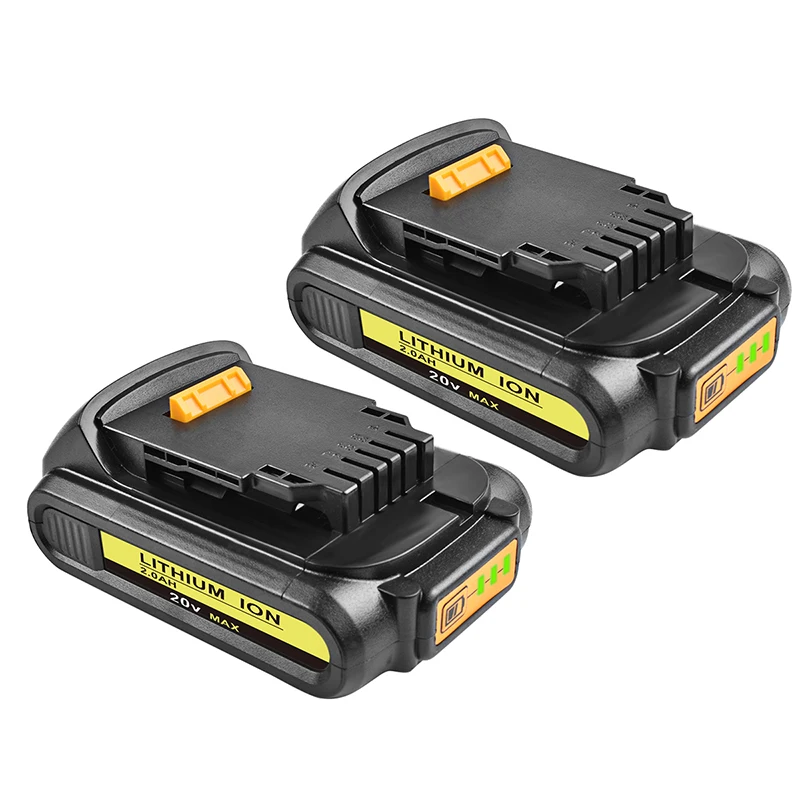 

bonacell 2pcs For Dewalt DCB200 Replacement Battery 20V MAX Lithium-Ion 2.0Ah Battery DCB204 DCB101 DCF885