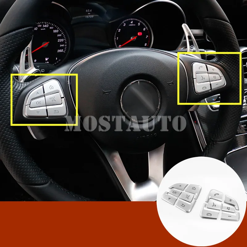 Для Benz GLC X253 внутреннее рулевое колесо отделочное покрытие кнопки- 12 шт