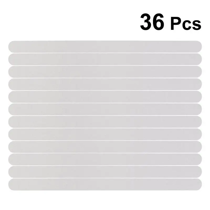 36PCS Anti-slip Strips Portable Water-proof Anti-skid Transparent Tape Strips for Bathroom