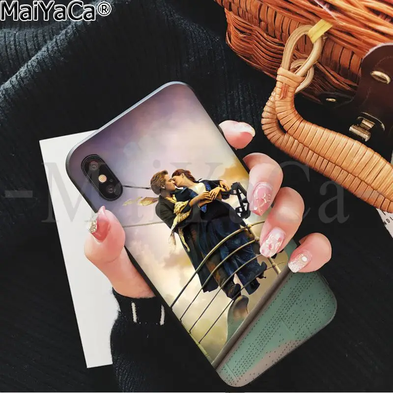 MaiYaCa пленка Титаник мягкий резиновый черный чехол для телефона Apple iPhone 8 7 6 6S Plus X XS