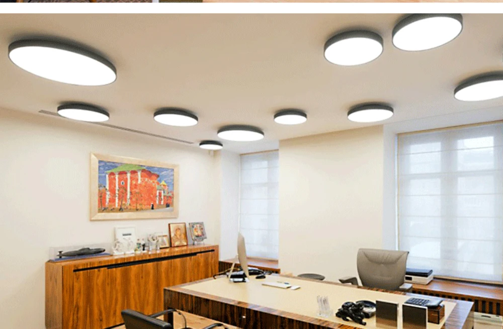 LED Ceiling Light Modern Round 5cm Super Thin lamp Living Room Bedroom Kitchen Surface Mount Flush Panel Remote Control Macaroon