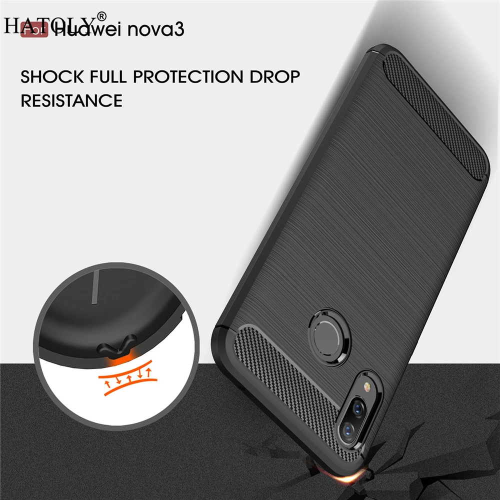 Cover Huawei Nova 3 Case Business Soft Silicone Rubber Phone Shell Phone Cover Case For Huawei Nova 3 Cover For Huawei Nova 3 Phone Case Covers Aliexpress