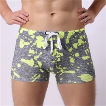 Новые мужские камуфляжные купальники с принтом дышащие купальные шорты Боксеры Нижнее белье купальник Maillot De Bain C0317