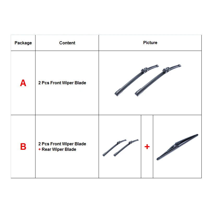 Cena Oge przednie i tylna wycieraczka do Hyundai IX35 2010 2011 2012 2013 2014 2015 wysokiej jakości gumy szyby samochodu akcesoria
