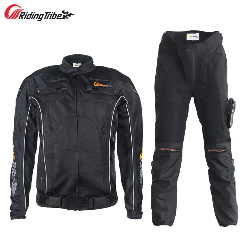 Мотоциклетная куртка, штаны, мотоциклетный костюм для верховой езды, летняя дышащая гоночная одежда, защитная защита для тела, JK-08 - Цвет: Jacket and Pants