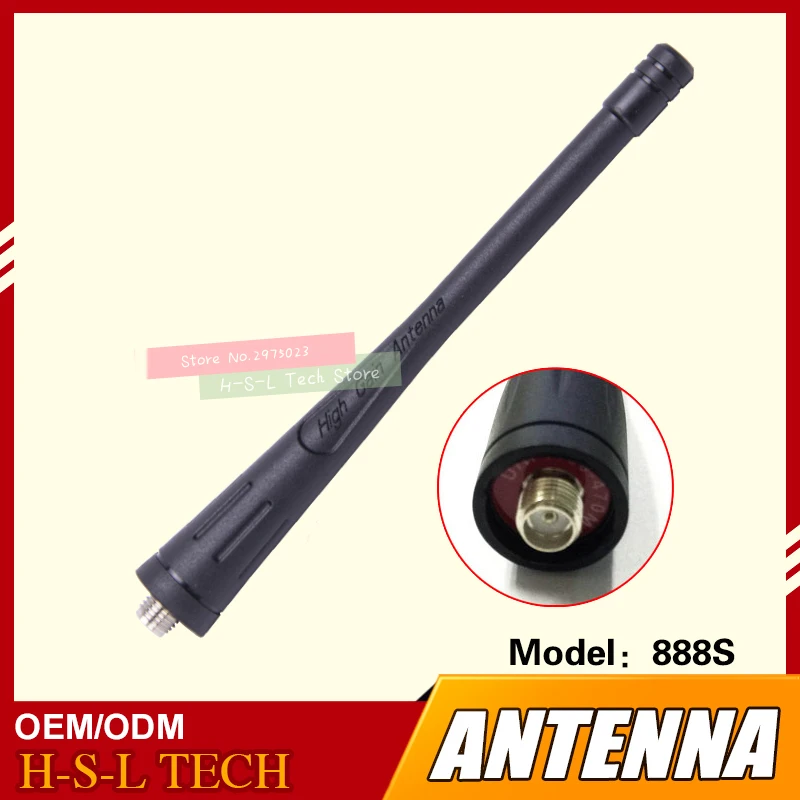 Original Walkie Talkie Rubber Antenna 400-470Mhz UHF Two Way Radio Antenna For Baofeng BF-888S BF-666S BF-777S BF-999S BF-600S
