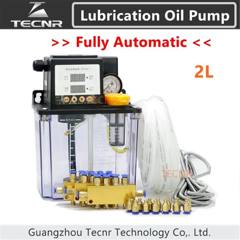 Full set CNC Automatic Lubrication oil pump 2L digital electronic timer gear pumps for cnc machine TECNR