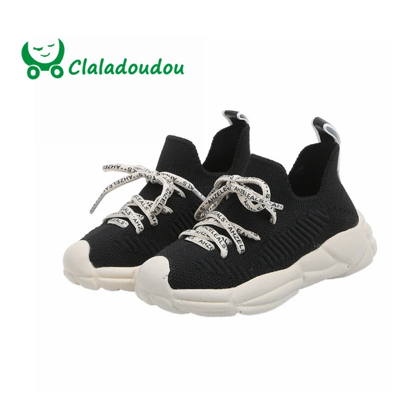 

Claladoudou 13.5-15.5CM Brand Knitting Fashion Shoes Toddler Boys Girls Hot Sock Sneakers Little Kid Fashion School Sport Shoes
