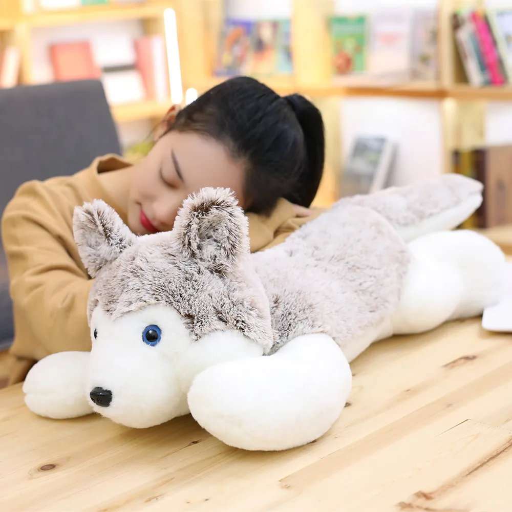 Miaoowa 1pc 60cm Cute Husky Dog Plush Toy Stuffed Kids Doll Kawaii Animal Gift Soft Sofa Pillow Creative Birthday Gift fot Girls