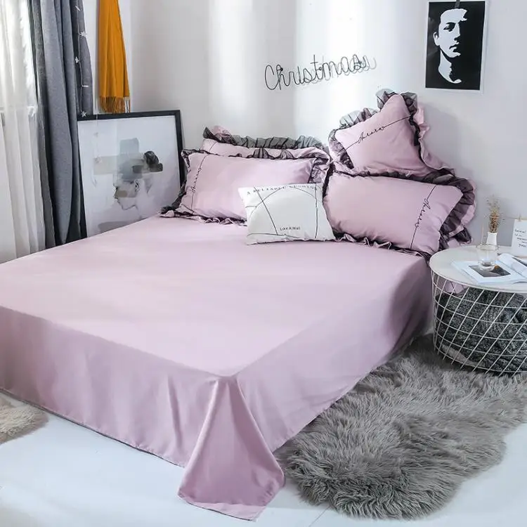 Кружевное стеганое одеяло в стиле принцессы, хлопковое постельное белье из четырех частей, edredones y conjuntos de ropa de cama