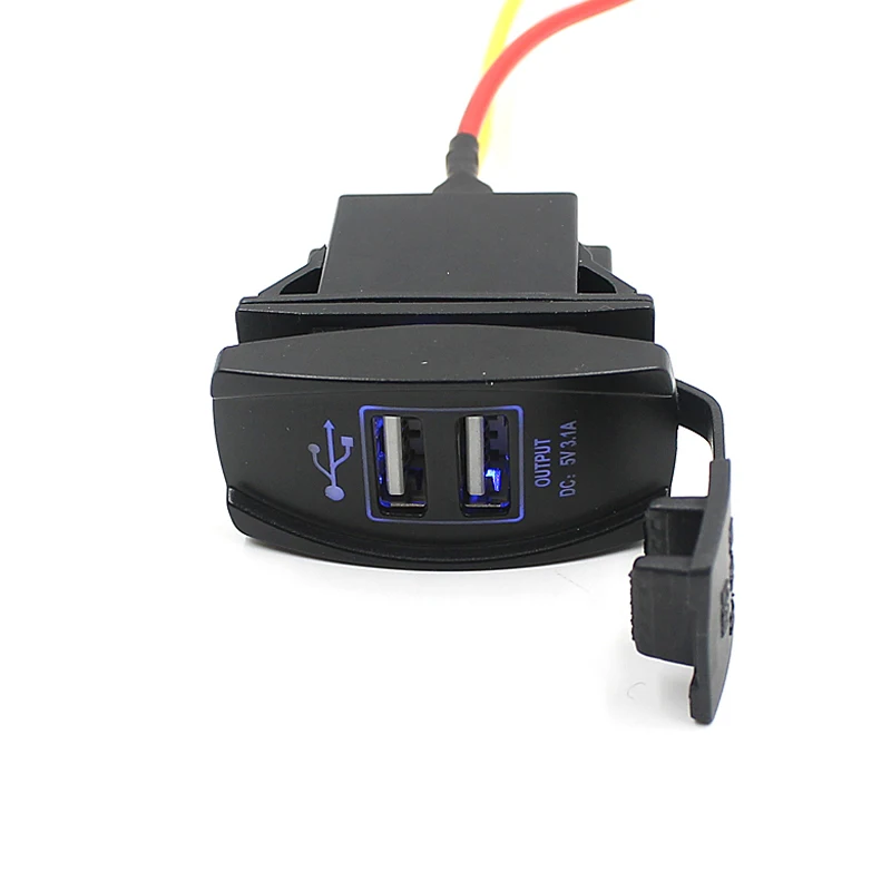 

5V/3.1A Car Auto Boat Accessory Dual USB Charger Power Adapter LED Outlet Convenience For Bmw Ford VW Volkswagen Audi Tesla #YL1