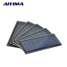 AIYIMA 5Pcs Solar Panels Solar Cells DIY Flexible Solar Battery Energy Plate 5.5V 60MA 90x38MM Panneau Solaire