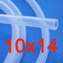 10x14 мм прозрачная силиконовая Резина FDA труба шланг садовые шланговые катушки