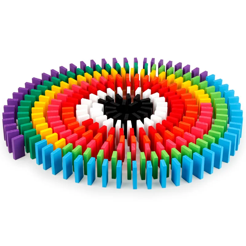 120pcs donimoes 120 шт./компл. деревянное домино учреждения аксессуары Органы радужных блоков головоломки домино Монтессори Развивающие игрушки для детей - Цвет: 120pcs donimoes