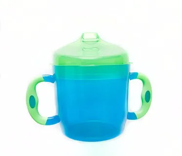 Bpa Free Two Handles Sippy Training Drinking Baby Cup