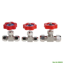 Прочная трубка никелированная латунная вилка игольчатый клапан OD 6 мм/8 мм/10 мм