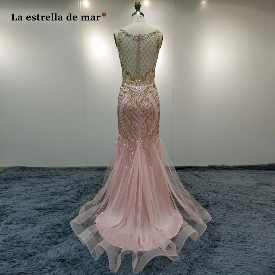 Vestidos de fiesta largos elegantes de gala новые кружевные роскошные розовые золотые сексуальные платья Русалка для выпускного вечера Длинные торжественные платья jurken