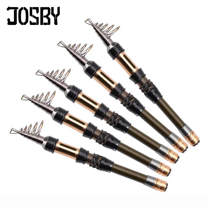 

JOSBY 1.3M 1.5M 1.8M 2.1M 2.4M Portable Telescopic Carbon Fishing Rod Ultralight Mini Fishing Rod Throw Fishing Rod