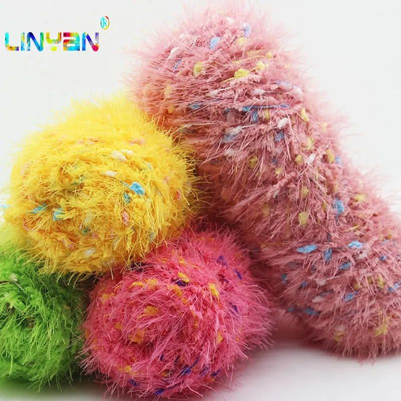 

100g*2 pieces thread Wool yarn for knitting & crocheting Hand knitting crochet scarf hat line Pearl velvet coral fleece t4