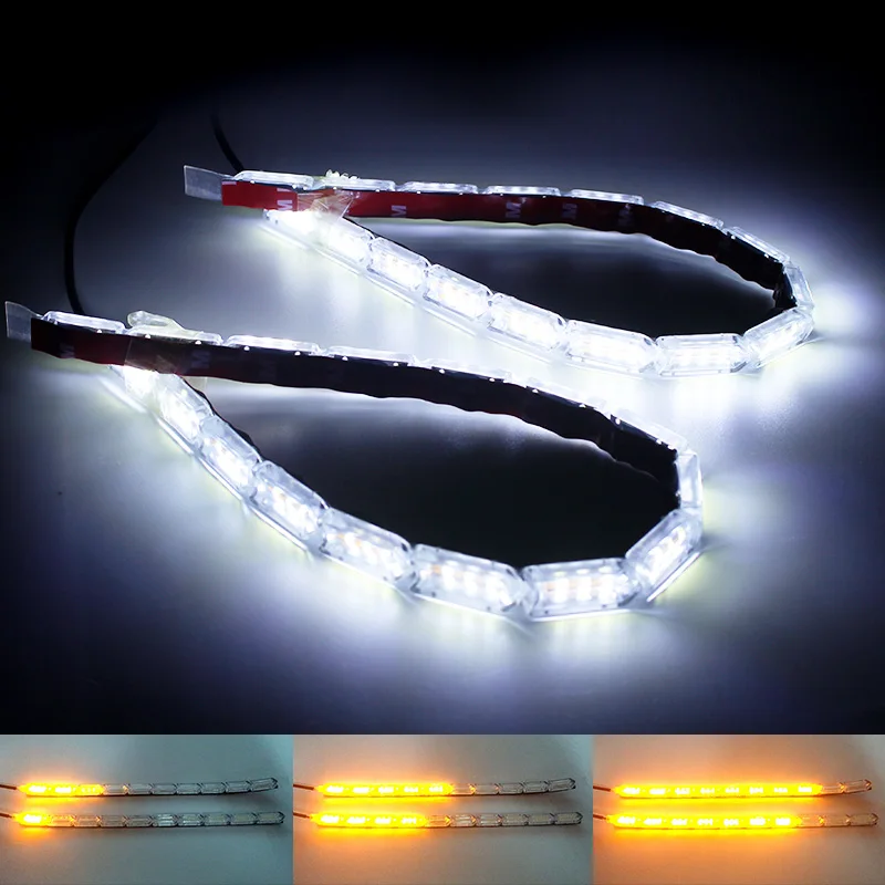 Waterproof Car Flexible White Yellow Switchback LED ...