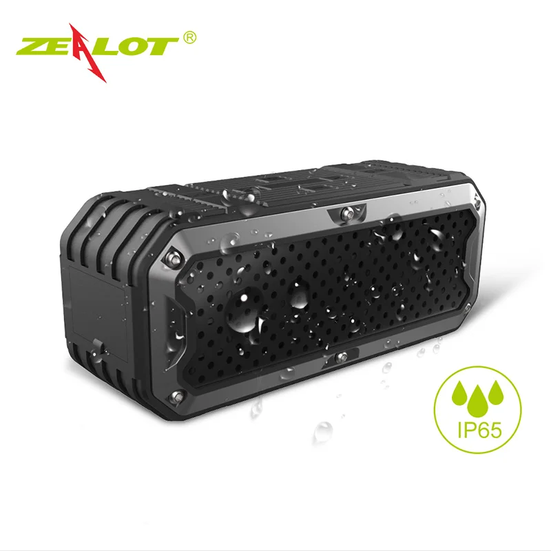 ZEALOT S6 Waterproof Speaker Portable Wireless Bluetooth Speakers Dual Drivers Super Bass Hifi Subwoofer 5200mAh Power Bank