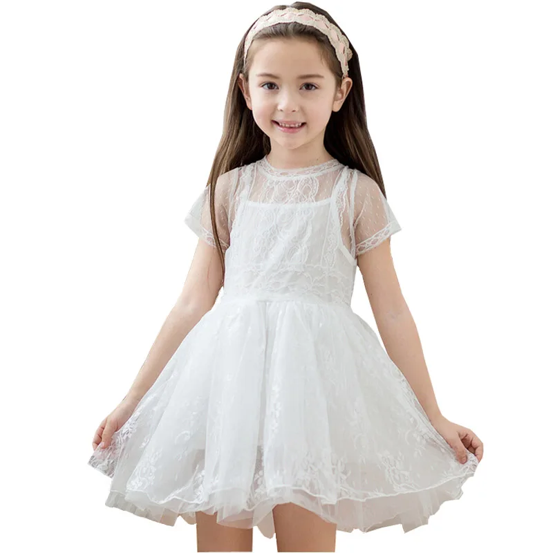 

VORO BEVE Hot girls dresses summer princess high quality dress for girl baby dress lace cute dress 2 colors Drop shipping