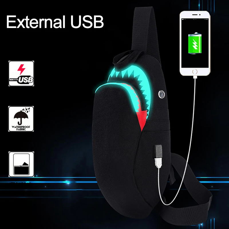 Мужской рюкзак школьный с крокодиловой подсветкой usb зарядкой для ноутбука