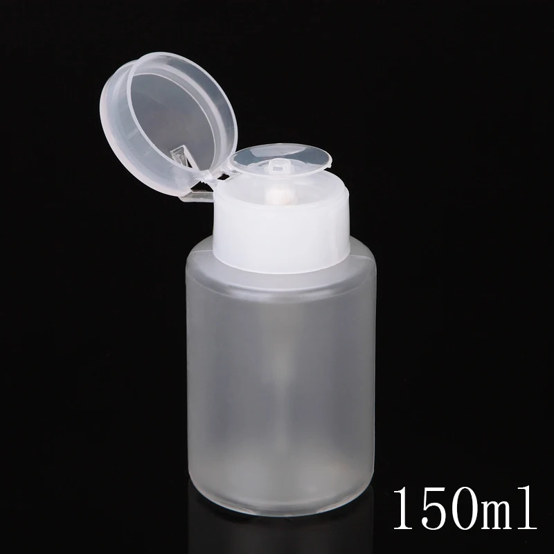 150ml White Monja 75/150/200/210 мл дизайн ногтей мини дозатор пустые бутылки Акриловая гель для снятия лака чистые жидкие контейнер для хранения - Цвет: 150ml White