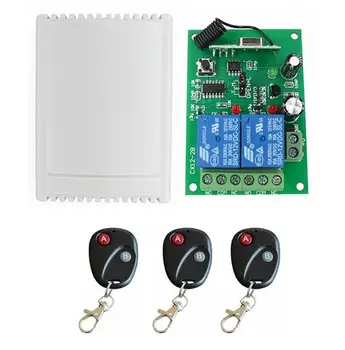 

433M DC 12V 2 Channel Wireless Relay Switch Remote transmitter Control Switch Remote for home Intelligent light garage door