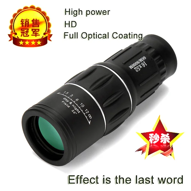 US $9.68 High Power HD Monocular Telescope 16X52 Sniper Binoculars Tourism Spyglass LLL Night Vision For Cam