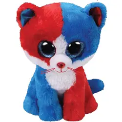 Ty Beanie Boos милые животные синий и красный уход за кожей лица кошка плюшевые игрушки куклы Рождественский подарок 6 "см 15 см