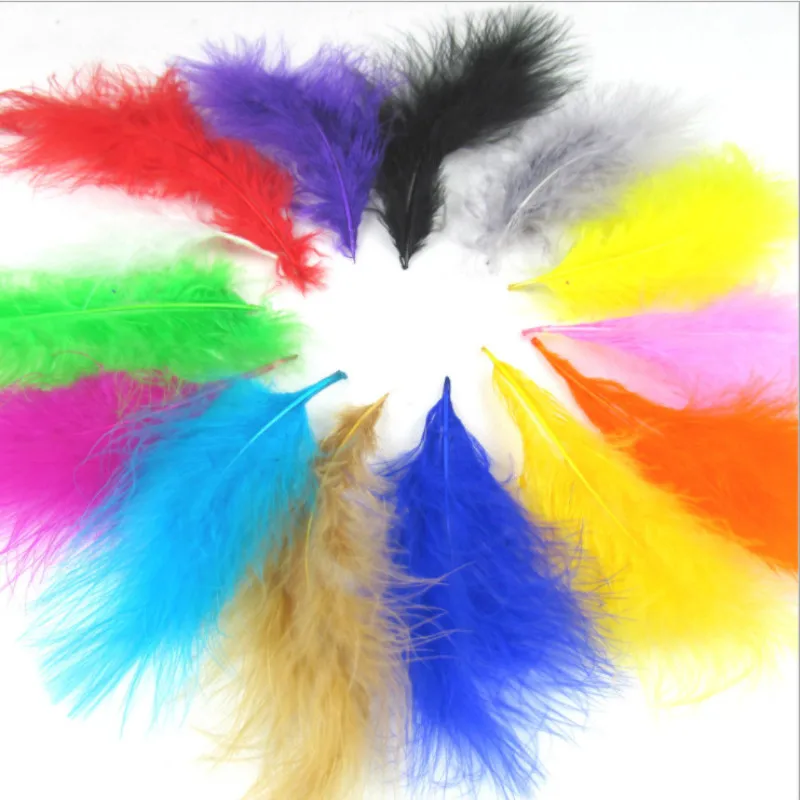 

24pc/Lot Turkey Marabou Feathers washed goose down 8-16cm Fluffy Dress/jewelry/Christmas/hat wedding decoration