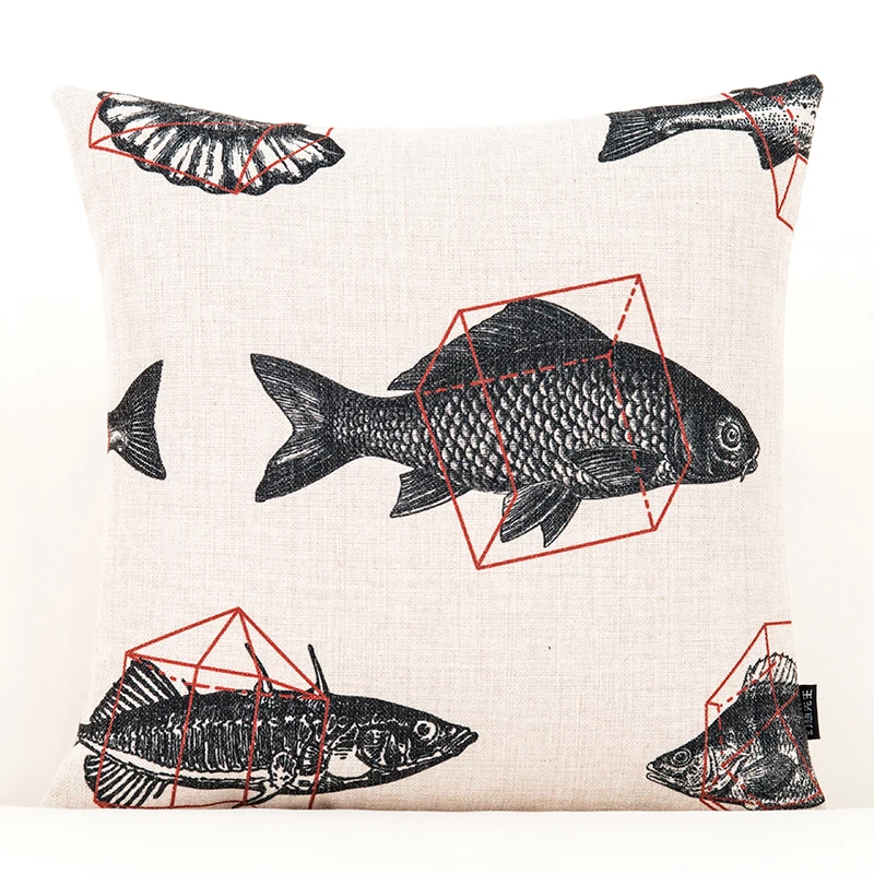 وسادة هندسية الأسماك وسادة الريف الكتان السميك 0235478 مكتب أريكة وسادة وسادة سيارة وسادة هندسية الأسماك وسادة الريف الكتان السميك 0235478 مكتب أريكة وسادة وسادة سيارة