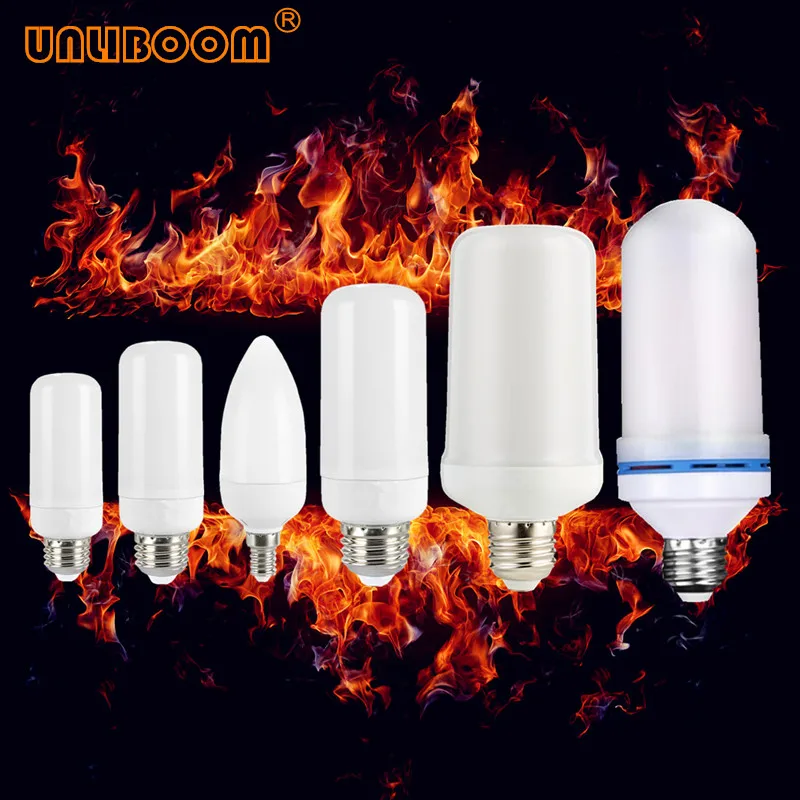 

Creative 3 modes Gravity Sensor Flame Light E27 E26 E14 LED Flame Effect Fire Light Bulb 7W 9W Flickering Emulation Decor Lamp