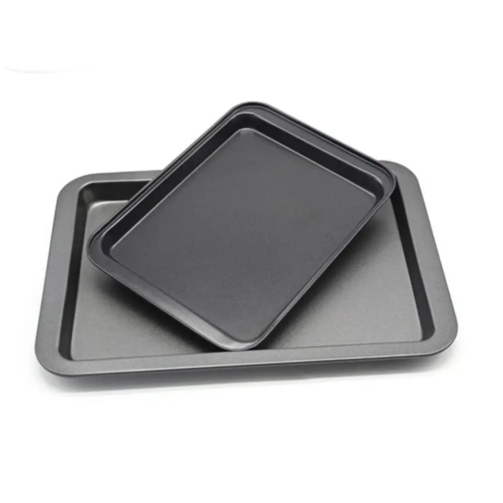 

Adeeing Square Baking Sheet Homemade Cooking Bakeware Non-Stick Coating Cake Pizza Bread Making Plate Pan Ovenware